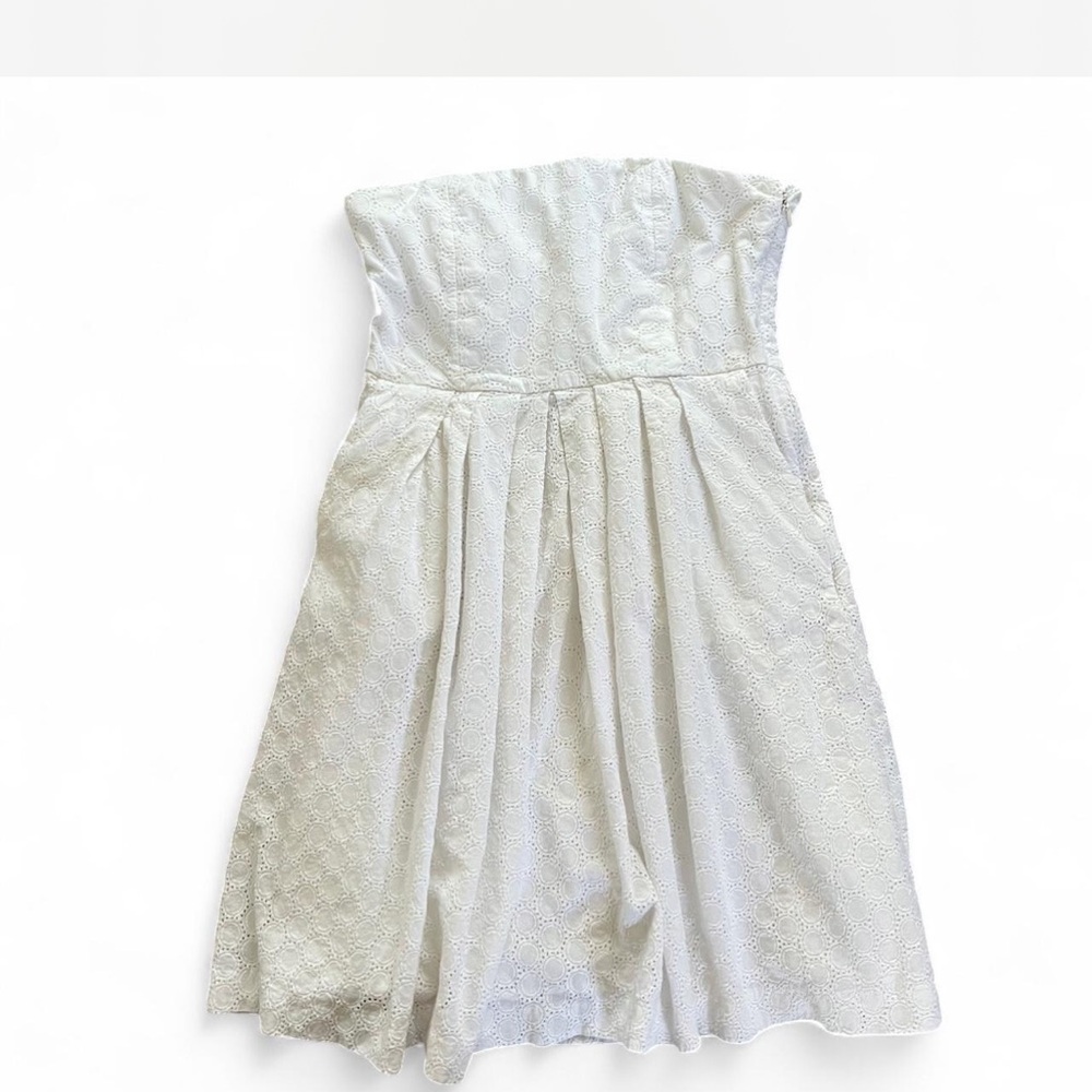 GAP cotton Strapless White Eyelet Sundress